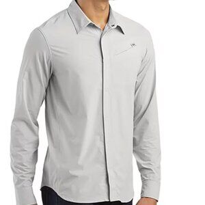 Outdoor Research (OR) Astroman Long-Sleeve Sun Shirt - Pebble/Gray (Medium)
